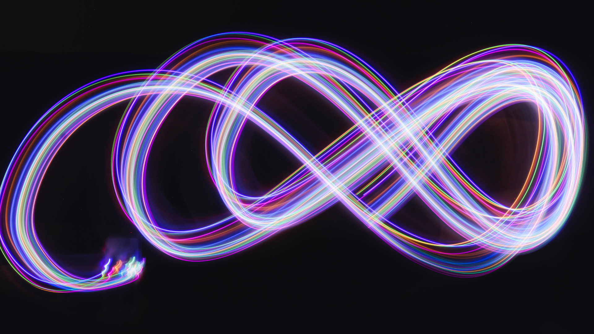 Glowing infinity symbol 